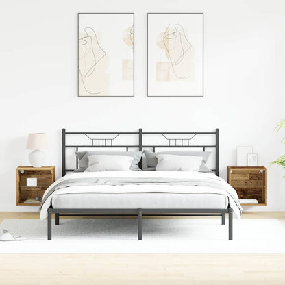 Wandplank met LED-verlichting 2 pcs Bruin 40 x 28,5 x 40 cm