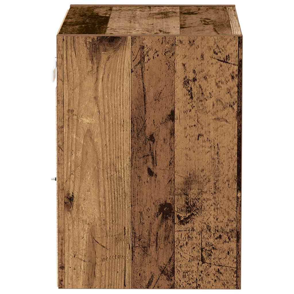 Wandplank met LED-verlichting 2 pcs Bruin 40 x 28,5 x 40 cm