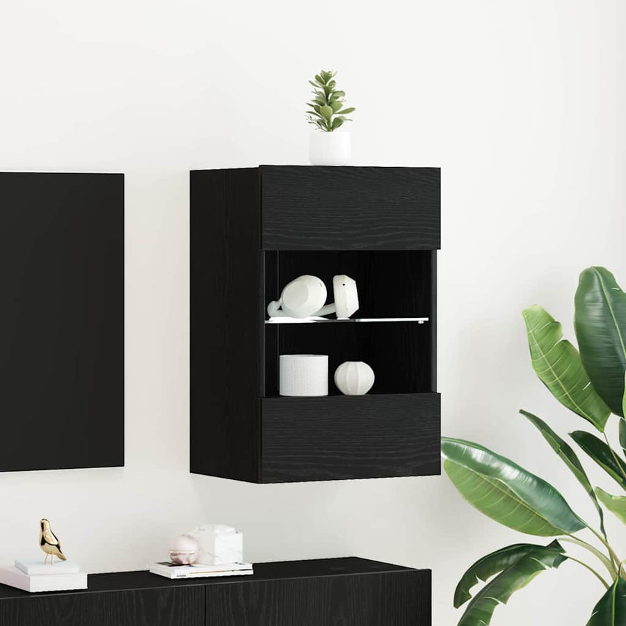 Tv-meubelset Zwart 40 x 30 x 60,5 cm Bewerkt hout