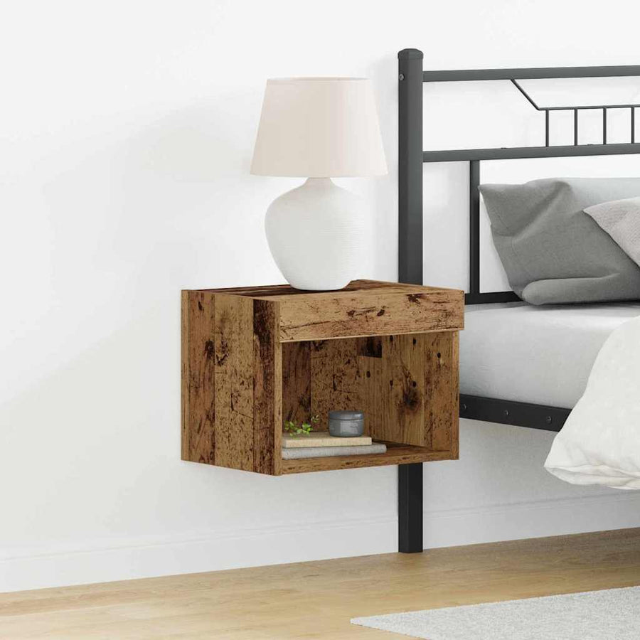 Tv-meubelset met LED 2 pcs Oudhout 40 x 30 x 30 cm Bewerkt hout