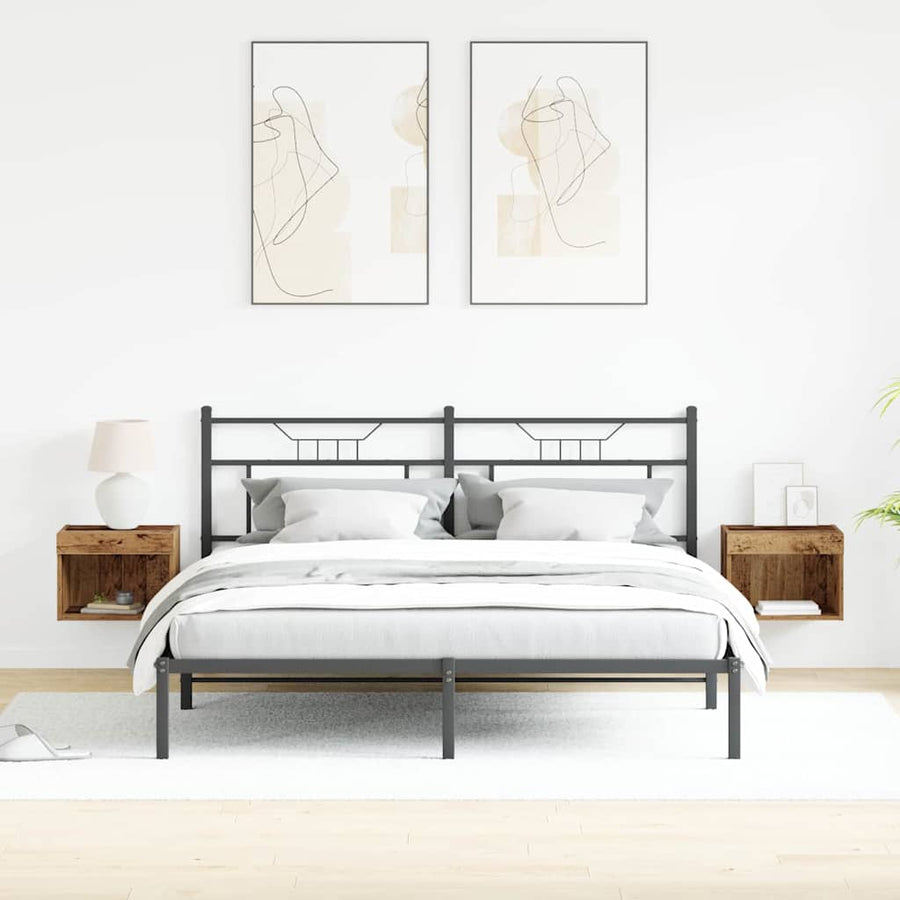 Tv-meubelset met LED 2 pcs Oudhout 40 x 30 x 30 cm Bewerkt hout