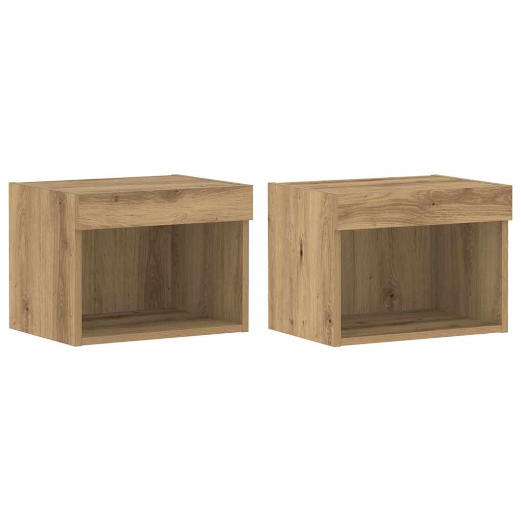Tv-meubelset 2 pcs Artisan Eiken 40 x 30 x 30 cm Bewerkt hout