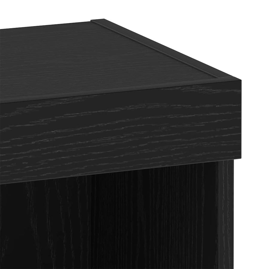 Tv-meubelset 2 pcs Zwart Eiken 40 x 30 x 30 cm Bewerkt hout