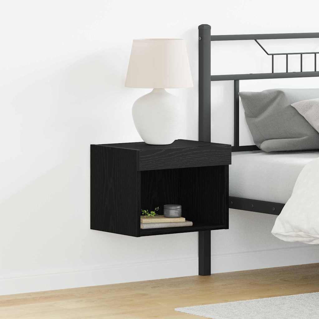 Tv-meubelset 2 pcs Zwart Eiken 40 x 30 x 30 cm Bewerkt hout
