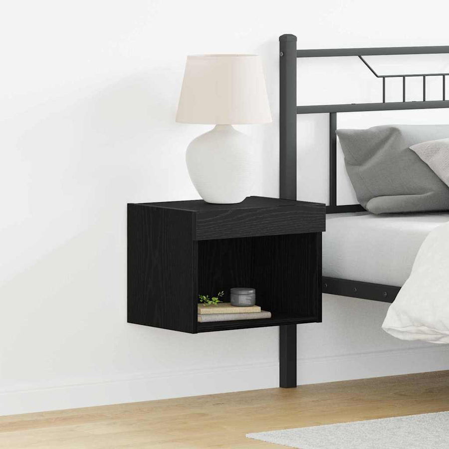Tv-meubelset 2 pcs Zwart Eiken 40 x 30 x 30 cm Bewerkt hout
