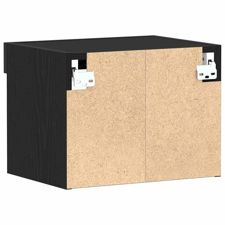Tv-meubelset 2 pcs Zwart Eiken 40 x 30 x 30 cm Bewerkt hout