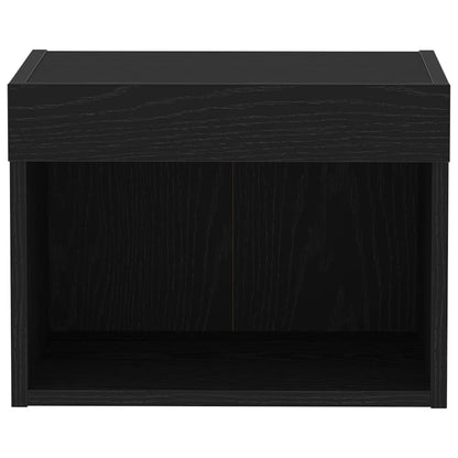 Tv-meubelset 2 pcs Zwart Eiken 40 x 30 x 30 cm Bewerkt hout