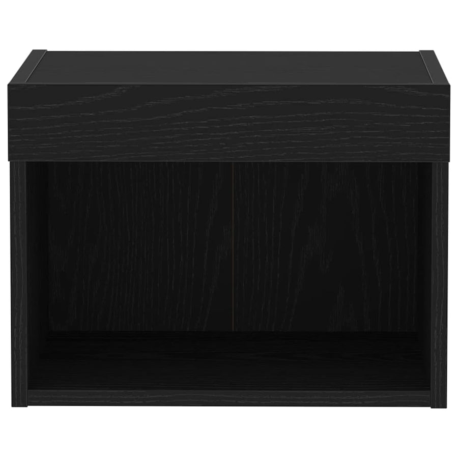 Tv-meubelset 2 pcs Zwart Eiken 40 x 30 x 30 cm Bewerkt hout