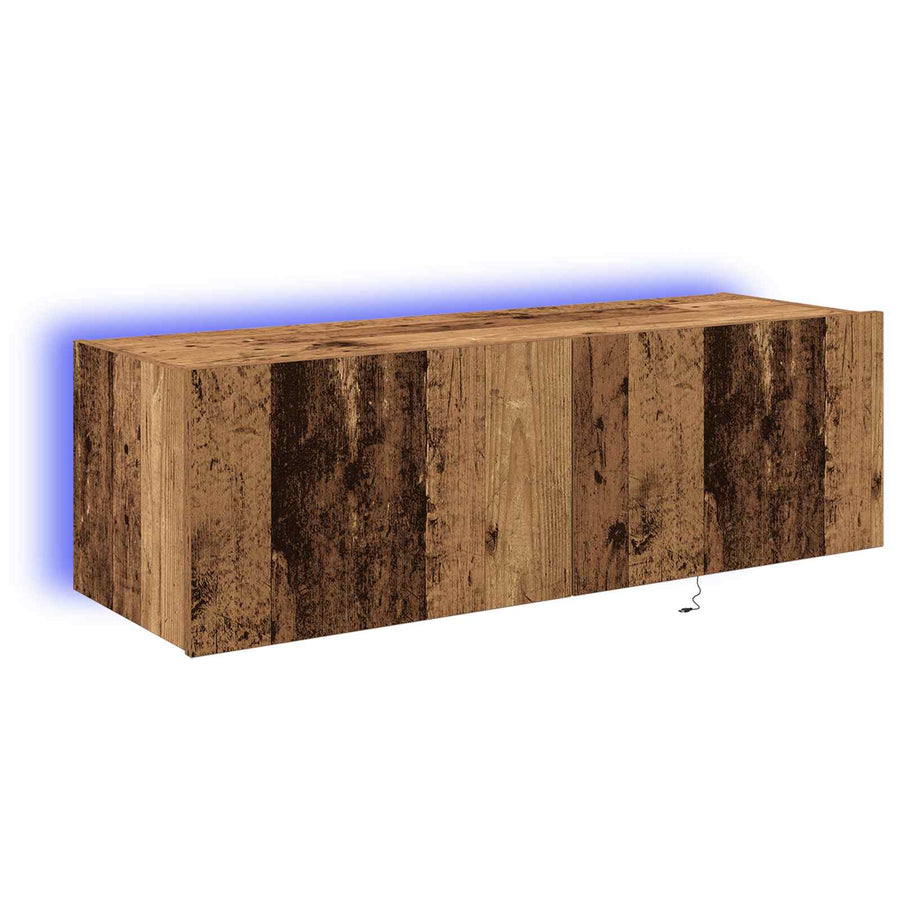 TV Wandkast 2 pcs Oud Hout 100 x 35 x 31 cm Bewerkt hout
