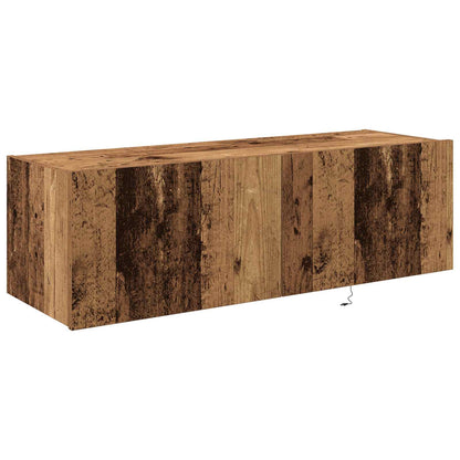 TV Wandkast 2 pcs Oud Hout 100 x 35 x 31 cm Bewerkt hout