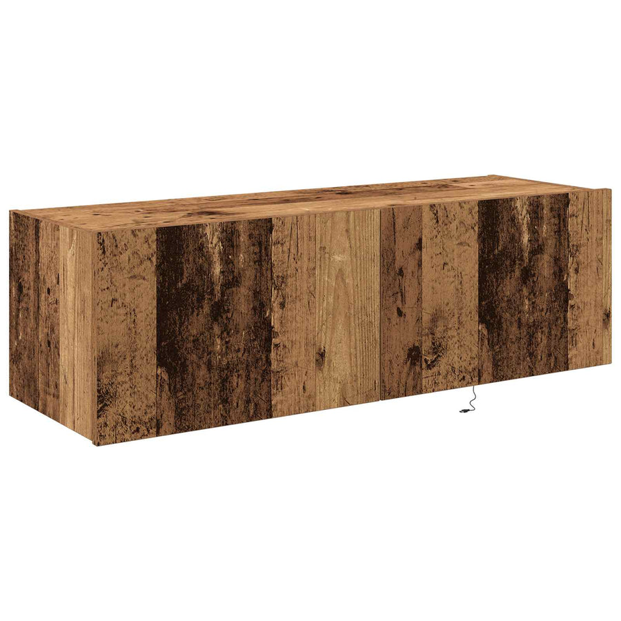 TV Wandkast 2 pcs Oud Hout 100 x 35 x 31 cm Bewerkt hout