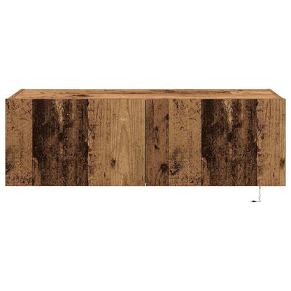 TV Wandkast 2 pcs Oud Hout 100 x 35 x 31 cm Bewerkt hout