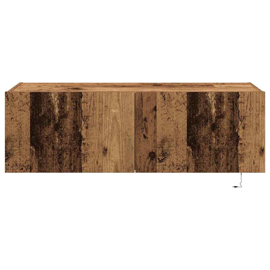 TV Wandkast 2 pcs Oud Hout 100 x 35 x 31 cm Bewerkt hout