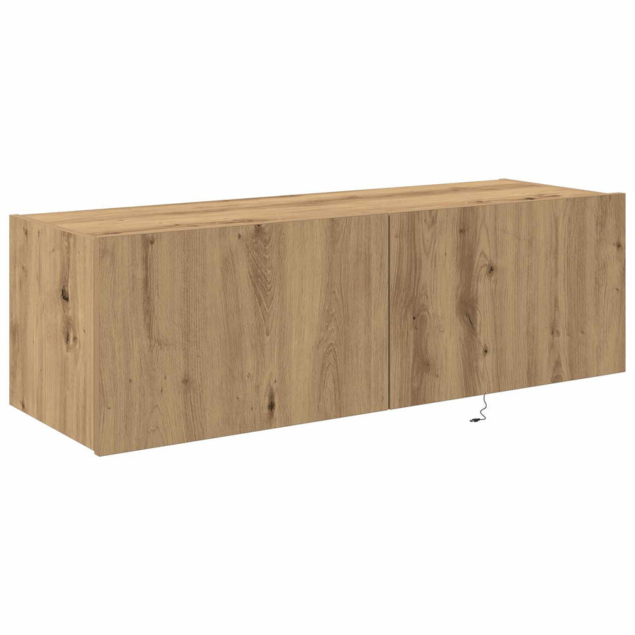 TV Wandkast Artisan Eiken 100 x 35 x 31 cm Bewerkt hout