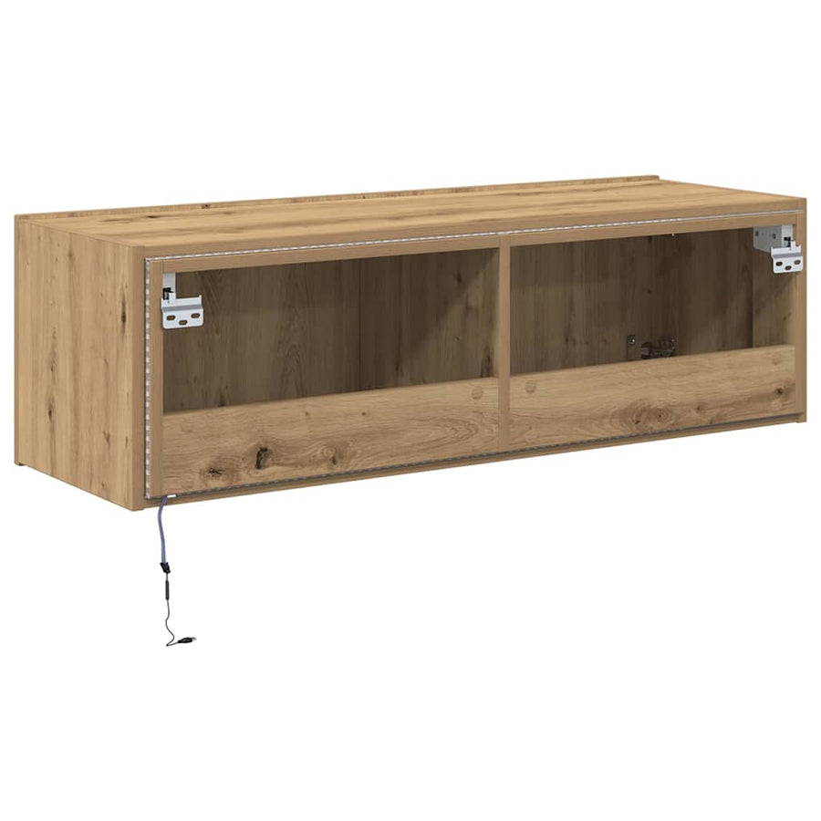 TV Wandkast Artisan Eiken 100 x 35 x 31 cm Bewerkt hout