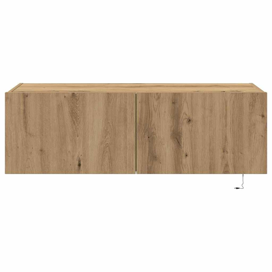 TV Wandkast Artisan Eiken 100 x 35 x 31 cm Bewerkt hout
