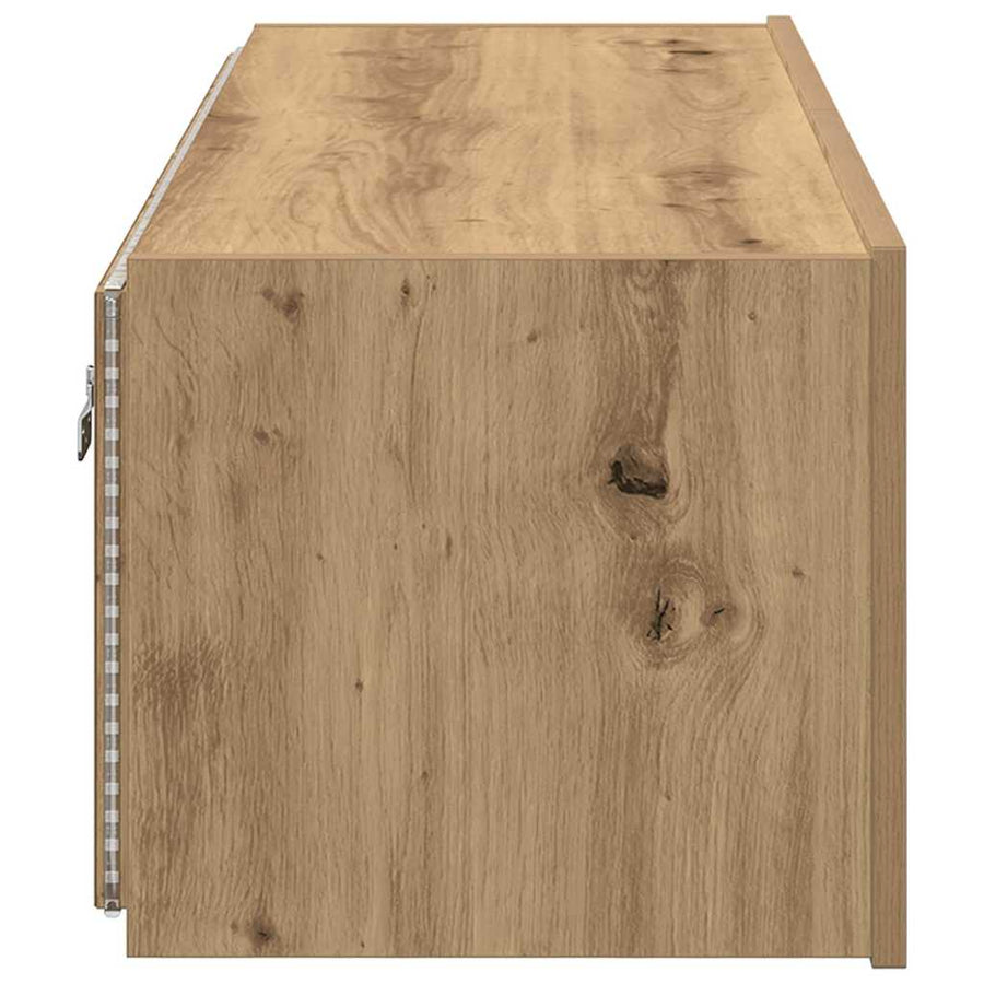 TV Wandkast Artisan Eiken 100 x 35 x 31 cm Bewerkt hout