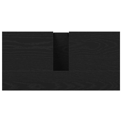 Badkamer wastafelkast Zwart Eiken 60 x 30 x 60 cm Bewerkt hout