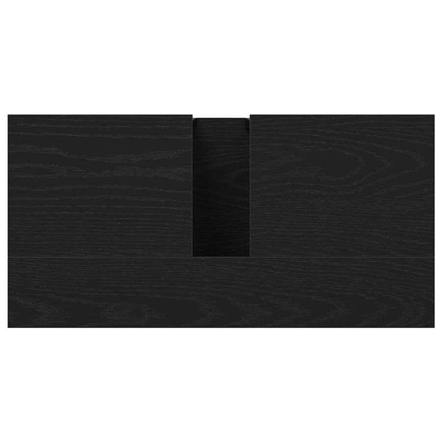Badkamer wastafelkast Zwart Eiken 60 x 30 x 60 cm Bewerkt hout