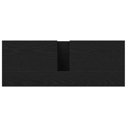 Badkamer wastafelkast Zwart Eiken 80 x 30 x 60 cm Bewerkt hout