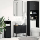 Bathroom storage cabinet Black Oak 60 x 30 x 60 cm Engineered wood