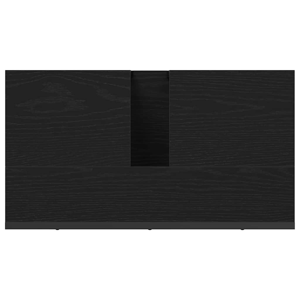 Badkamertenk te kast Zwart Eiken 60 x 30 x 60 cm Bewerkt hout