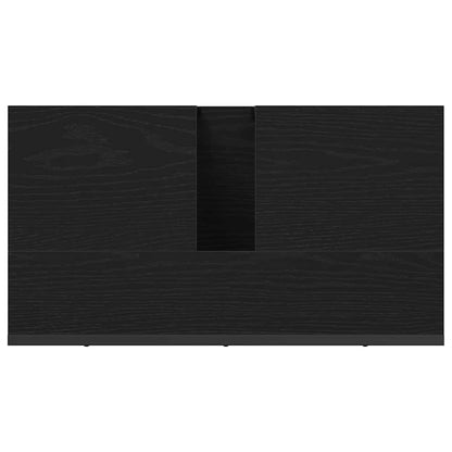 Badkamertenk te kast Zwart Eiken 60 x 30 x 60 cm Bewerkt hout