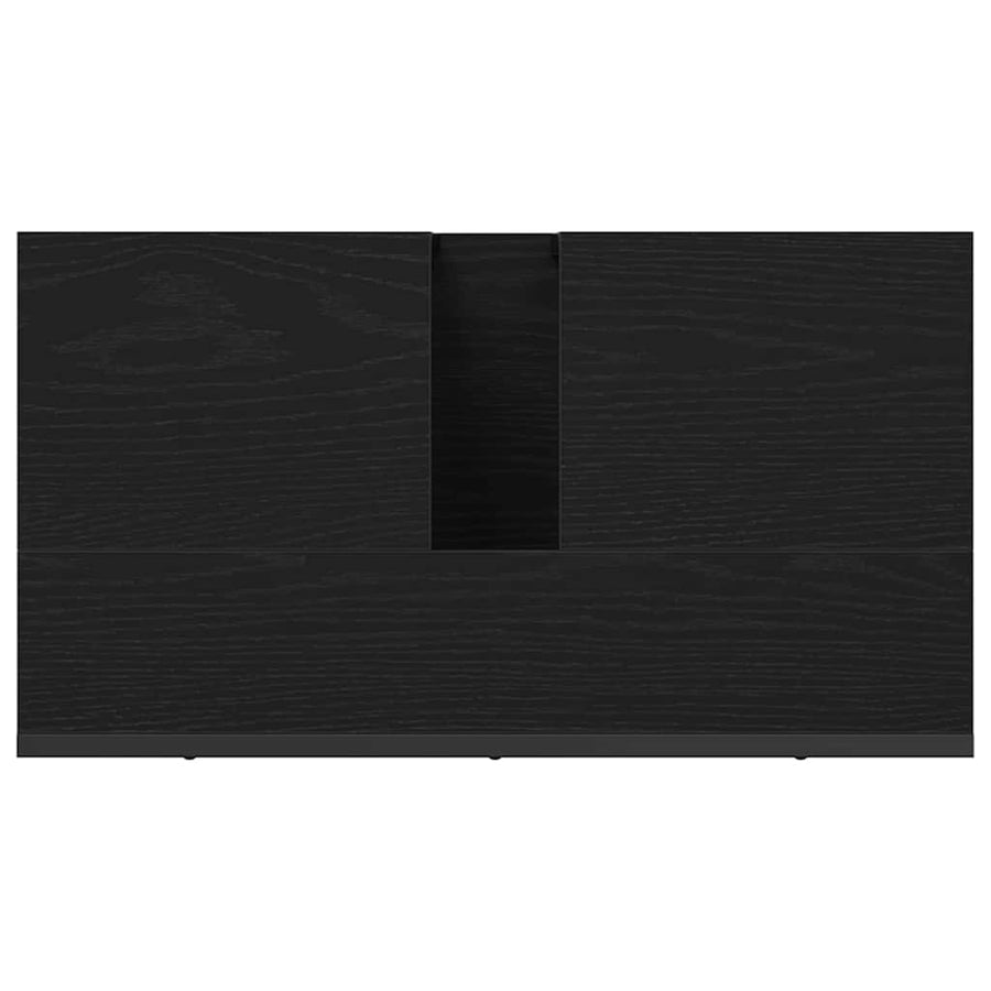 Badkamertenk te kast Zwart Eiken 60 x 30 x 60 cm Bewerkt hout