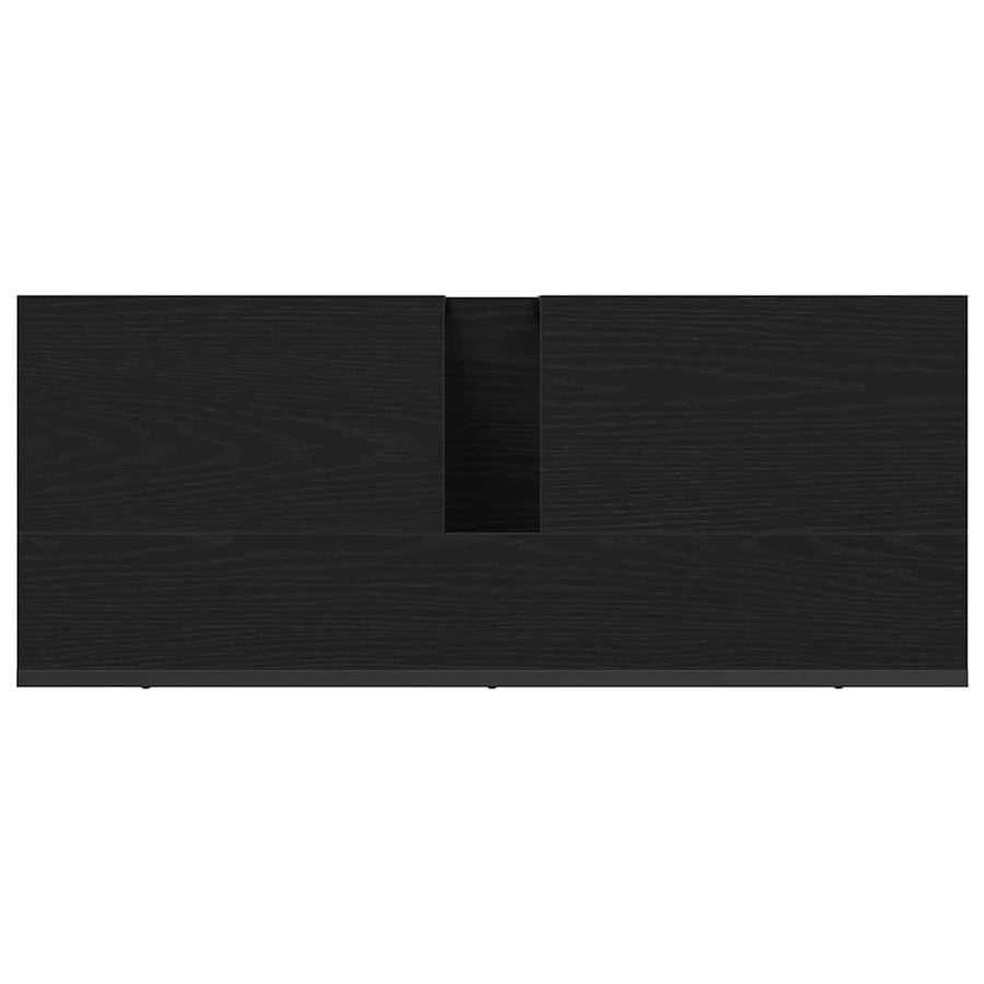Badkamertenk te kast Zwart Eiken 80 x 30 x 60 cm Bewerkt hout
