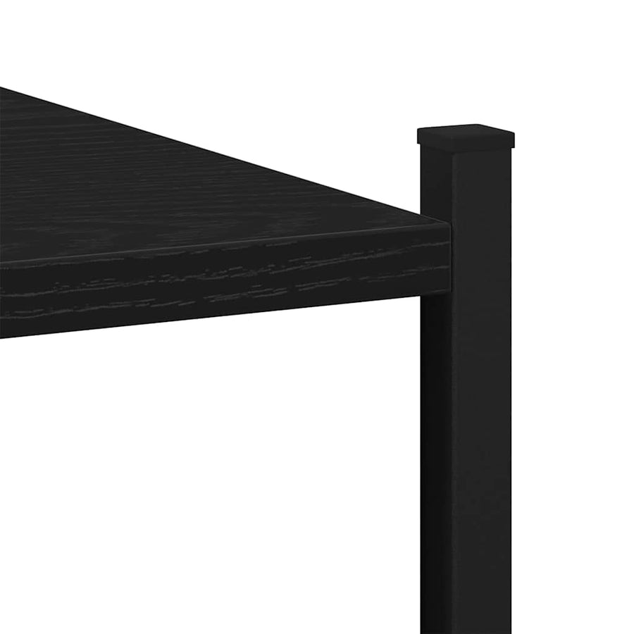 Badkamermeubelset Zwart Eiken 33 x 33 x 120,5 cm Bewerkt hout