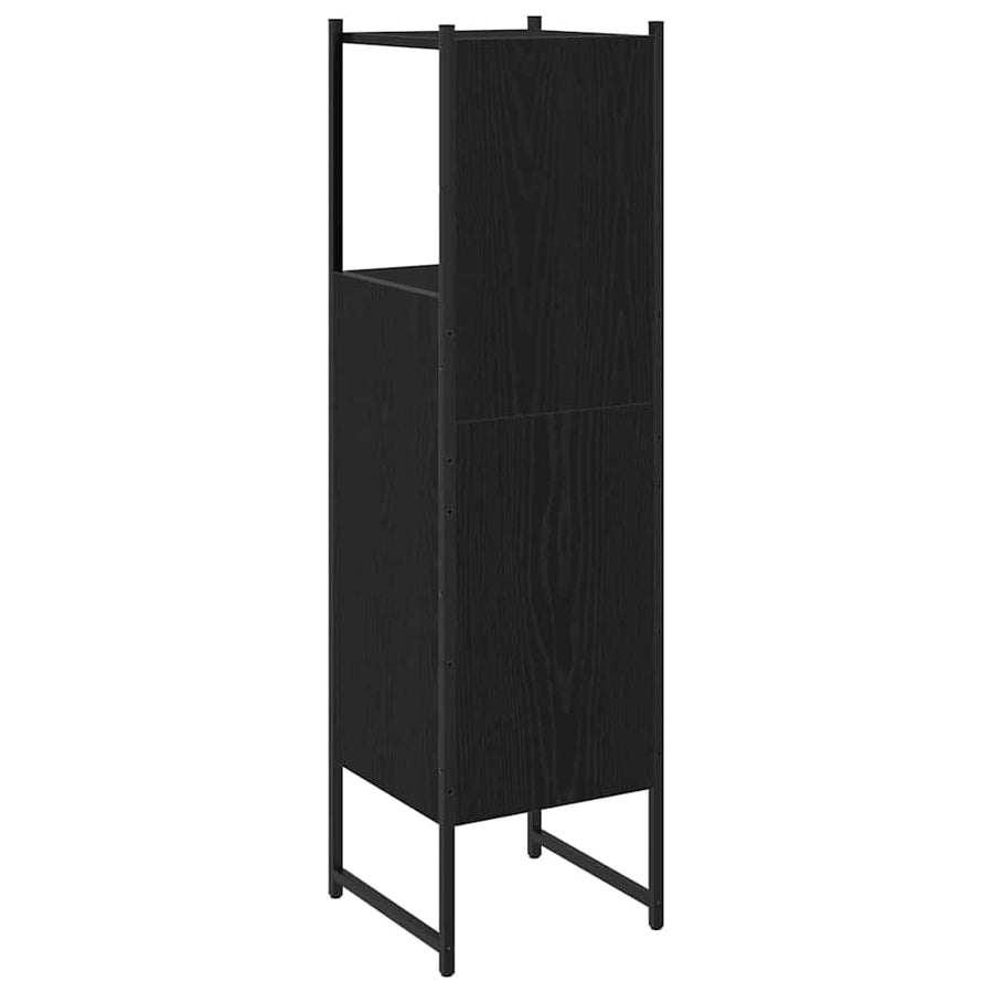 Badkamermeubelset Zwart Eiken 33 x 33 x 120,5 cm Bewerkt hout