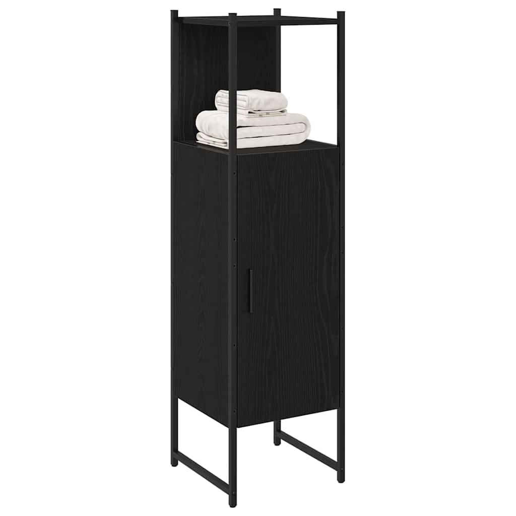 Badkamermeubelset Zwart Eiken 33 x 33 x 120,5 cm Bewerkt hout