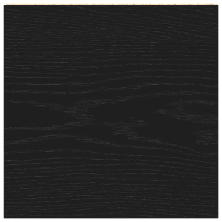 Badkamerkast Zwart Eiken 30x30x183,5 cm Bewerkt Hout
