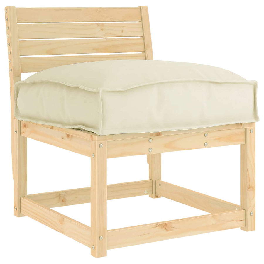 Kussen Crème 50 x 50 x 12 cm Oxford Stof