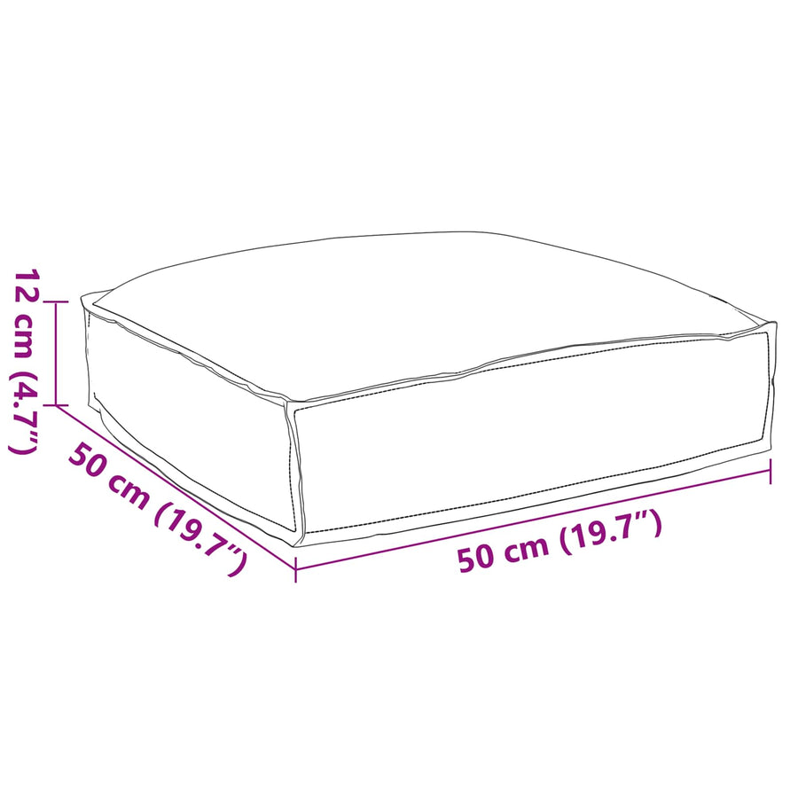 Kussen Crème 50 x 50 x 12 cm Oxford Stof