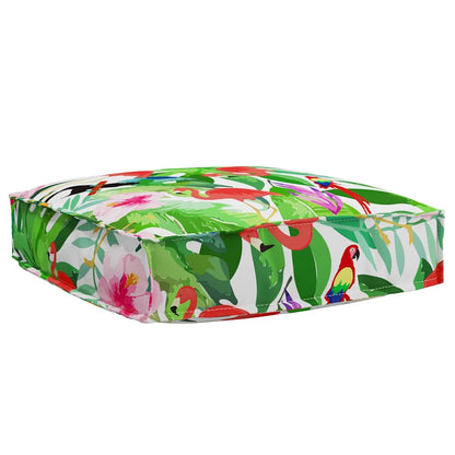 Palletkussen Voor Zitting Bloemen Multikleur 60 X 60 X 12 Cm Tropisch jungle