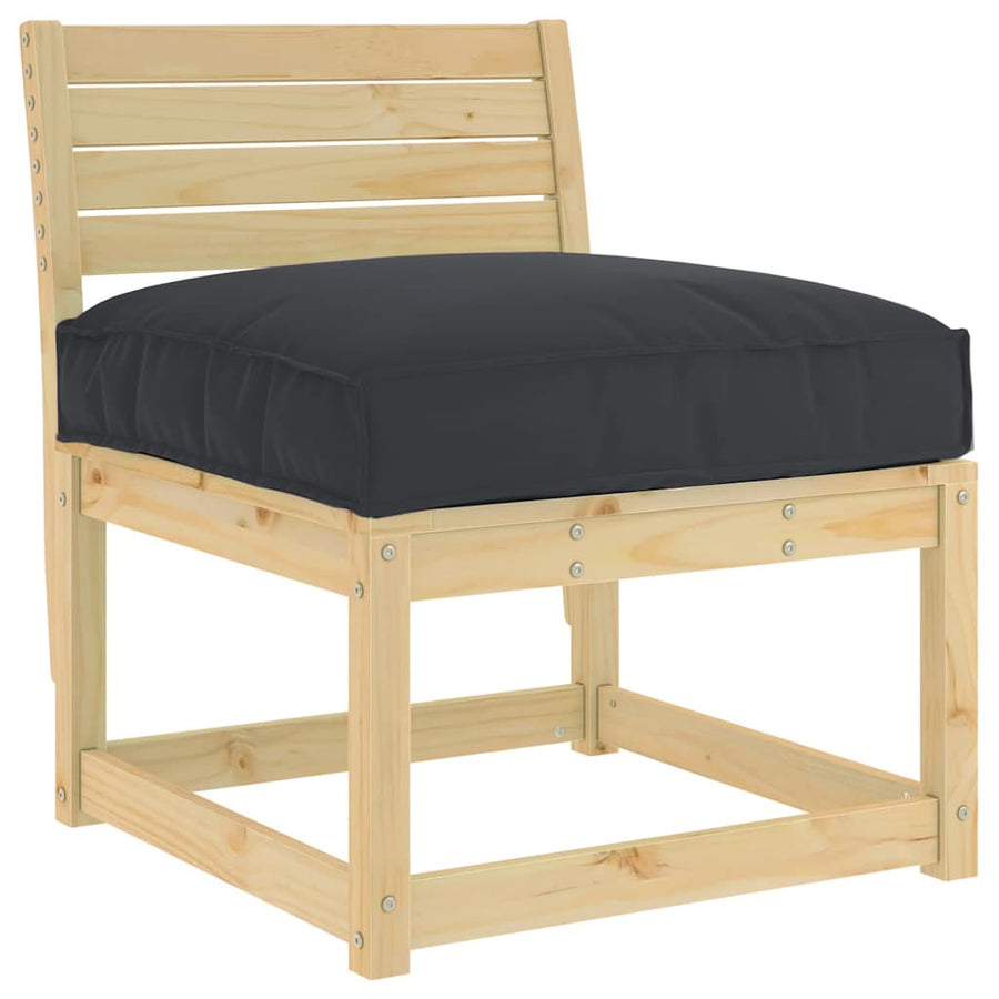 Palletkussen Voor Zitting 70 X 70 X 12 Cm Oxford Stof Zwart