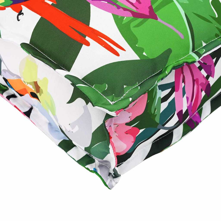 Palletkussen Voor Zitting Bloemen Multikleur 70 X 70 X 12 Cm Tropisch jungle
