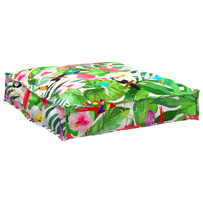 Palletkussen Voor Zitting Bloemen Multikleur 70 X 70 X 12 Cm Tropisch jungle