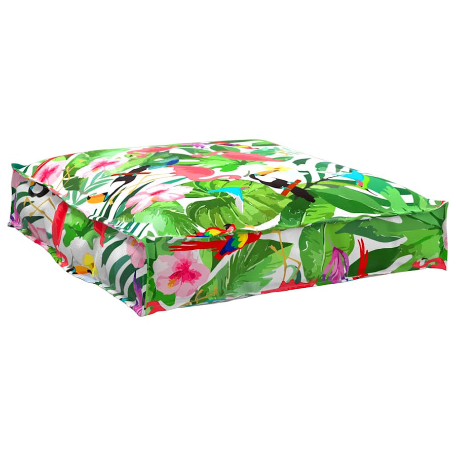 Palletkussen Voor Zitting Bloemen Multikleur 70 X 70 X 12 Cm Tropisch jungle
