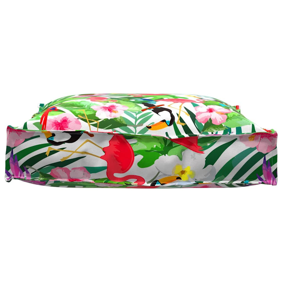 Palletkussen Voor Zitting Bloemen Multikleur 70 X 70 X 12 Cm Tropisch jungle