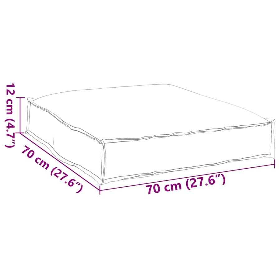 Palletkussen Voor Zitting Bloemen Multikleur 70 X 70 X 12 Cm Tropisch jungle