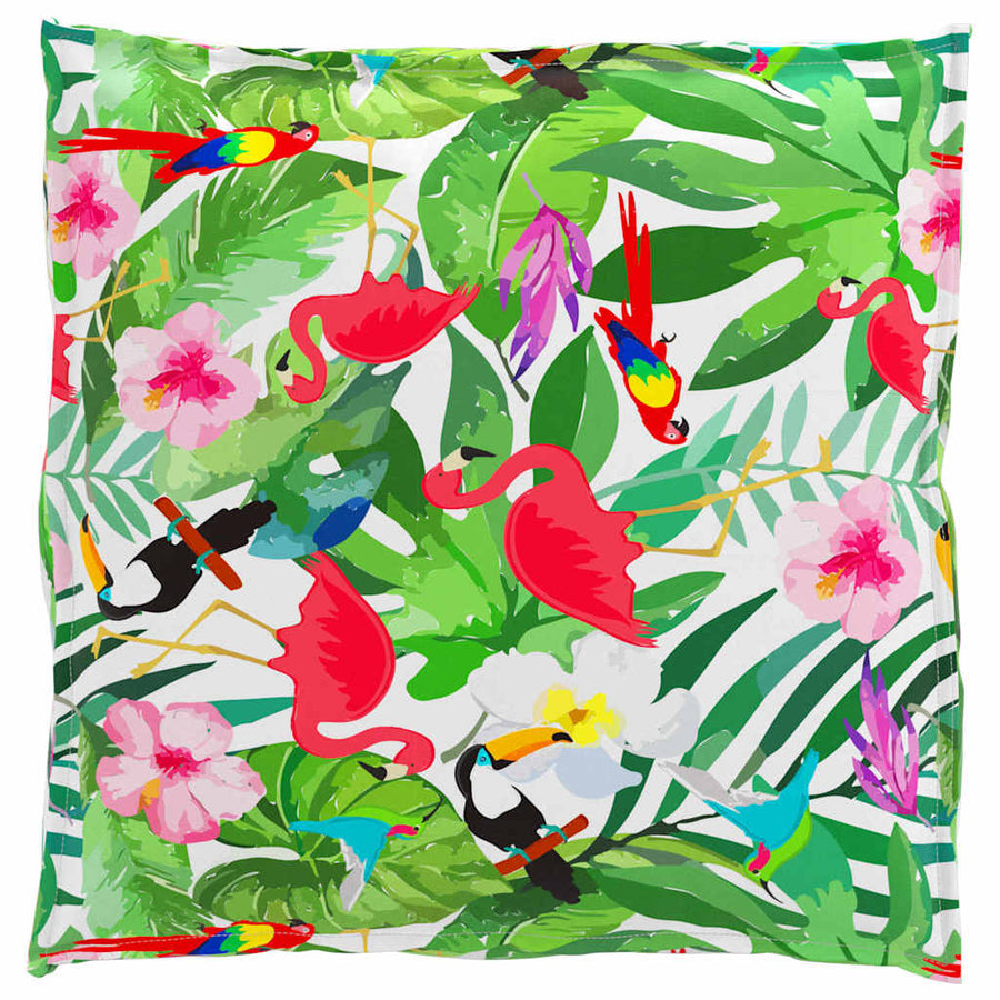 Palletkussen Voor Zitting Bloemen Multikleur 70 X 70 X 12 Cm Tropisch jungle