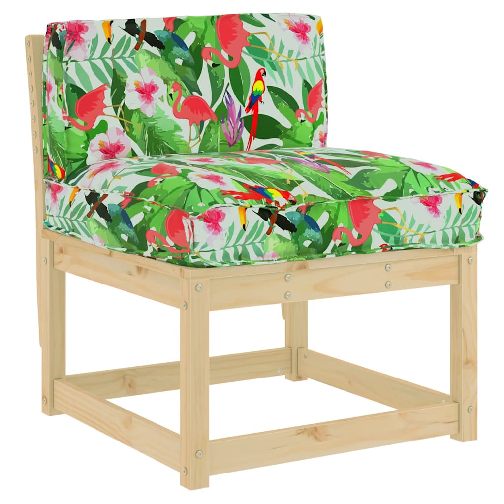 Palletkussen voor rugleuning Bloemen Multikleur 70 x 40 x 12 cm