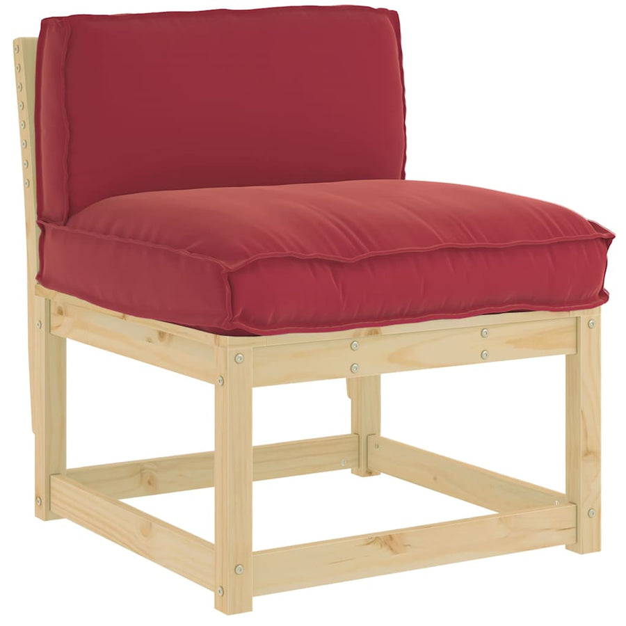 Palletkussen Voor Rugleuning 80 X 40 X 12 Cm Wijnrood