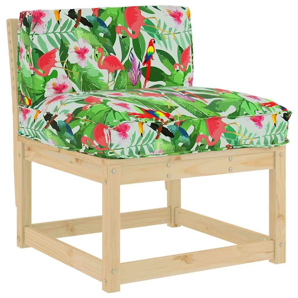 Palletkussen voor rugleuning Bloemen Multikleur 80 x 40 x 12 cm