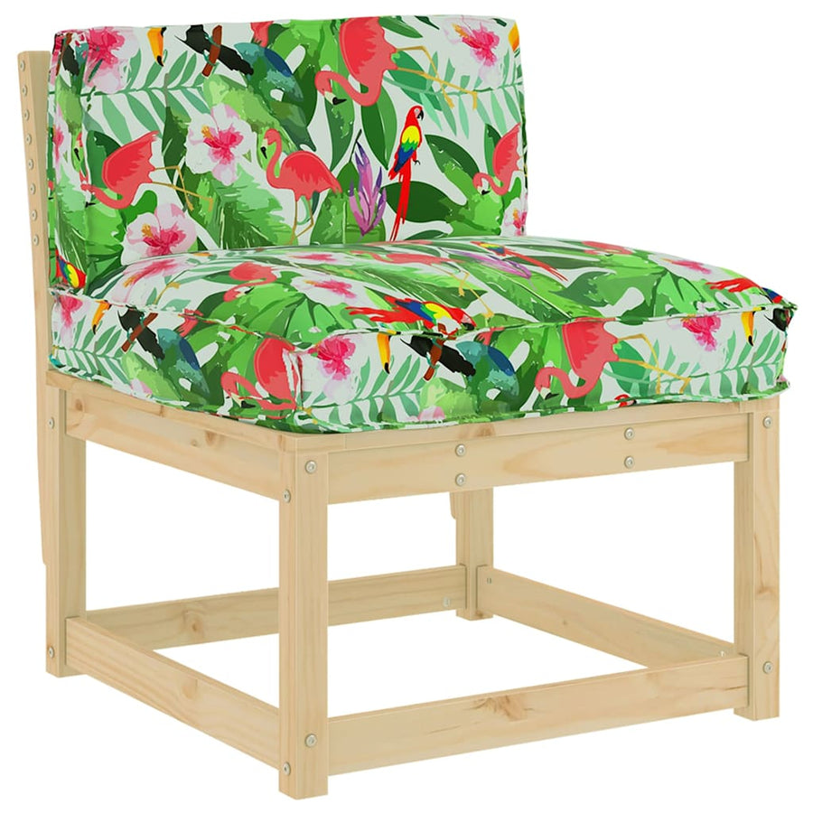 Palletkussen voor rugleuning Bloemen Multikleur 80 x 40 x 12 cm