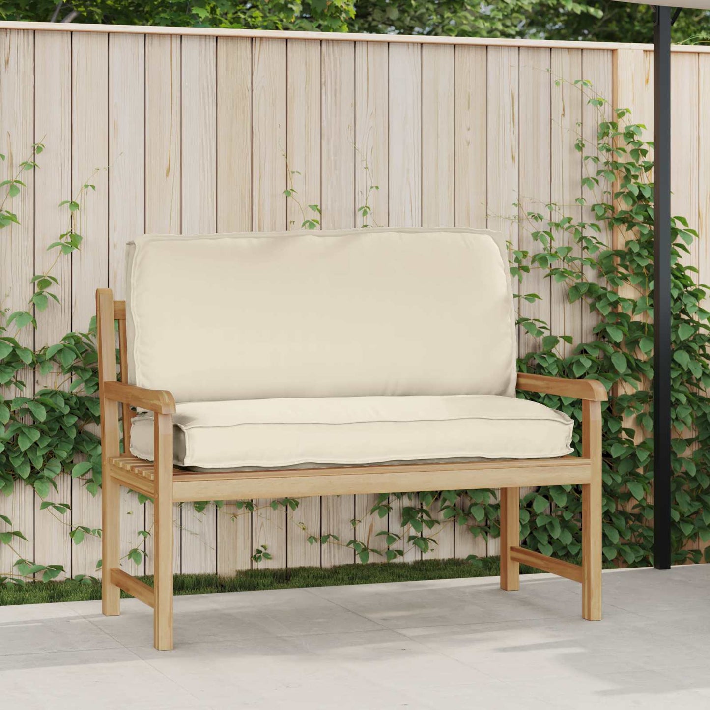 Kussen Crème 120 x 50 x 12 cm Oxford Stof