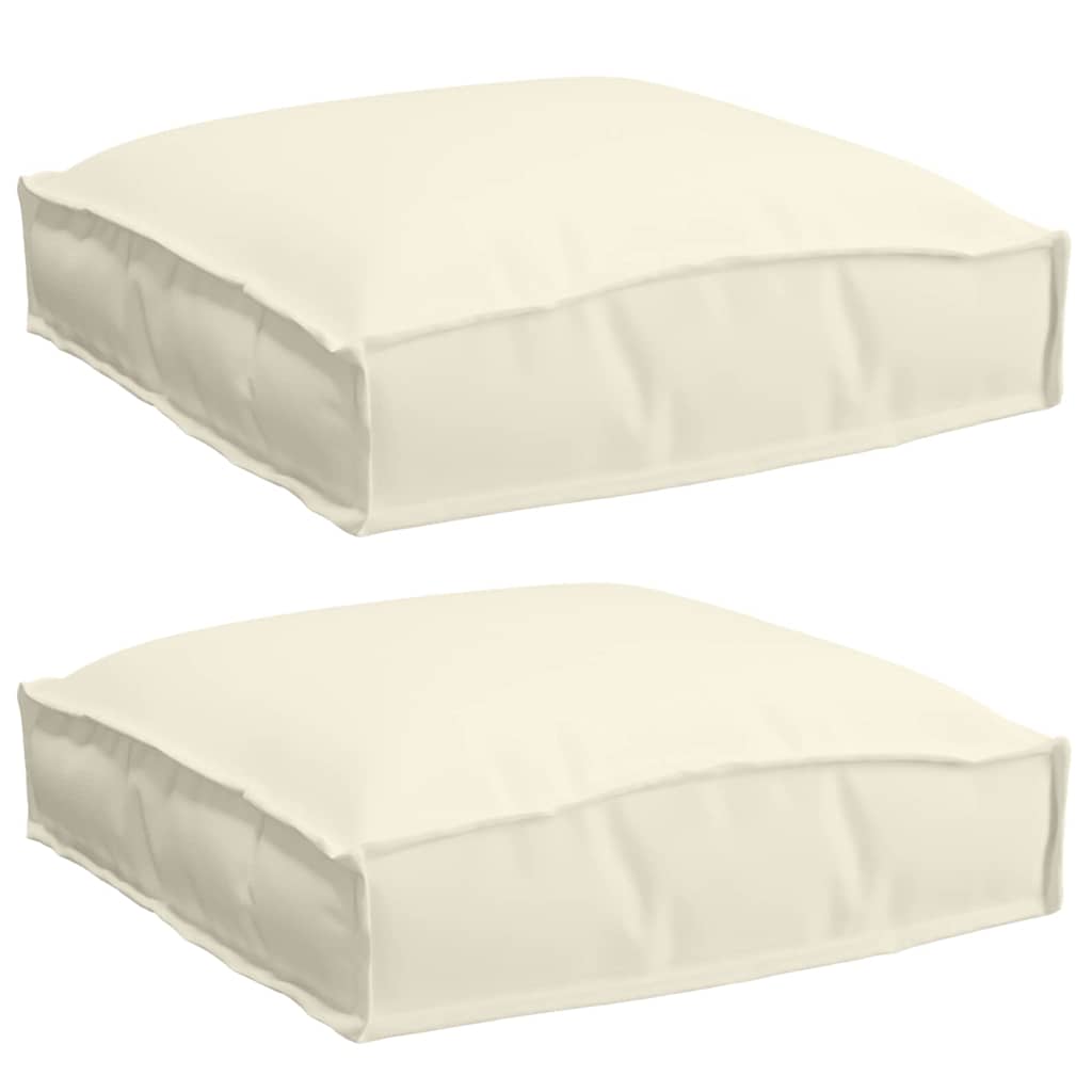 Kussen 2 pcs Crème 40 x 40 x 8 cm Oxford Stof