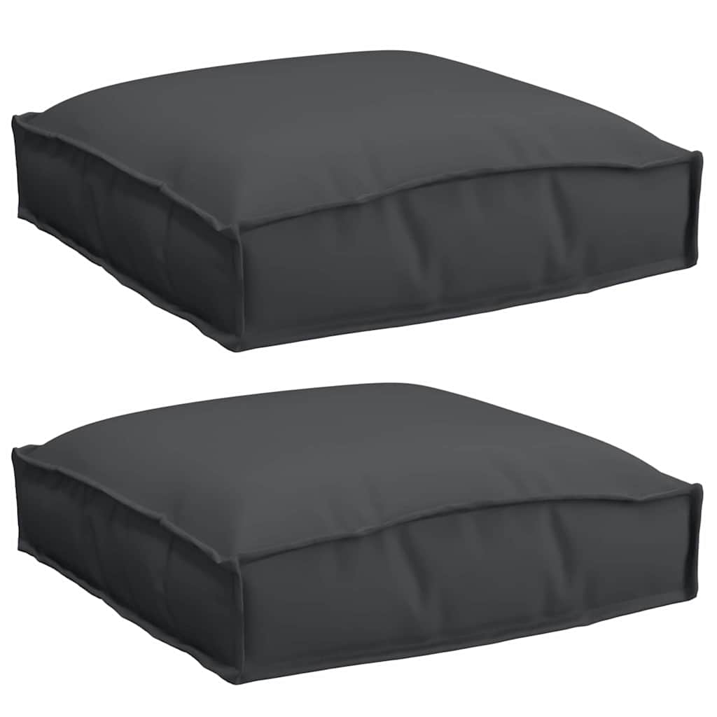 Palletkussen Voor Zitting 2 Pcs 40 X 40 X 8 Cm Zwart